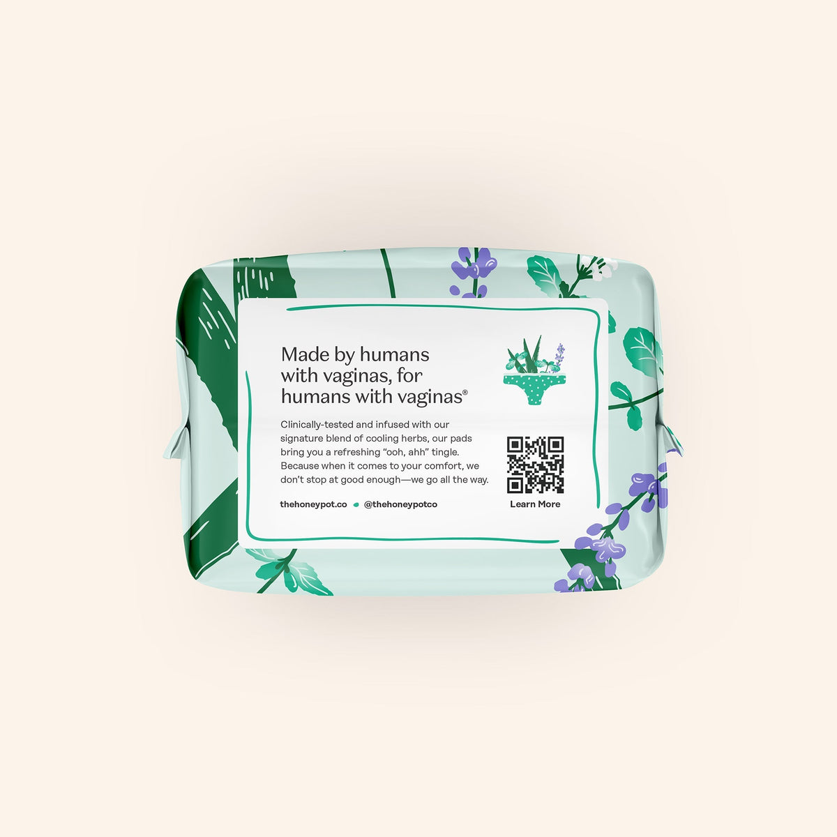 Organic Cotton Cover Cooling Herbal Infusion Super Pads